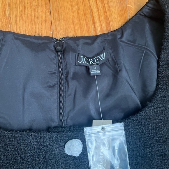 NWT J Crew Sophia Sleeveless Black Tweed Dress with Jewel Buttons 20 - Picture 7 of 7